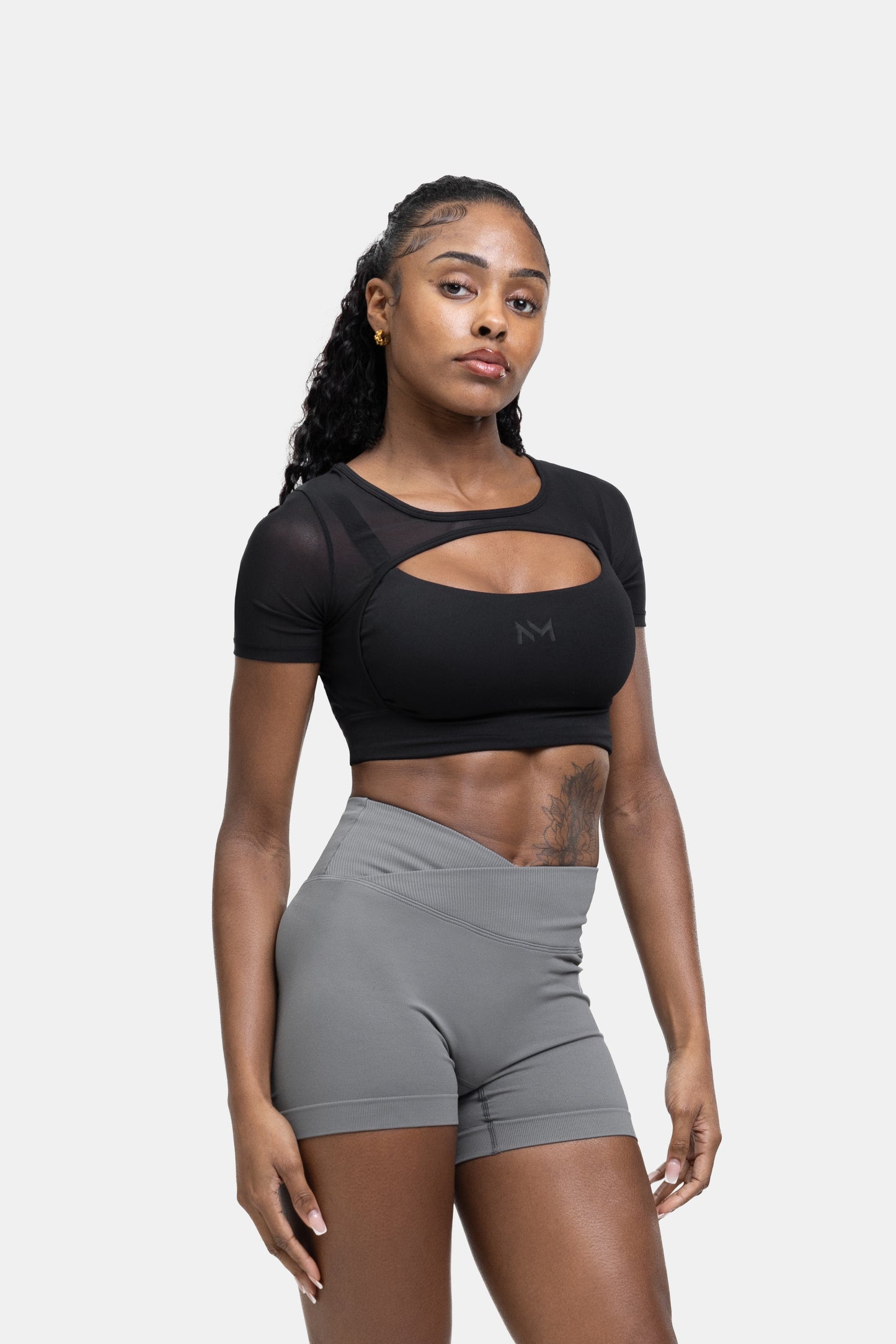 Shorts MidGrey-Short Leggings-NICK&MAX-NICK&MAX