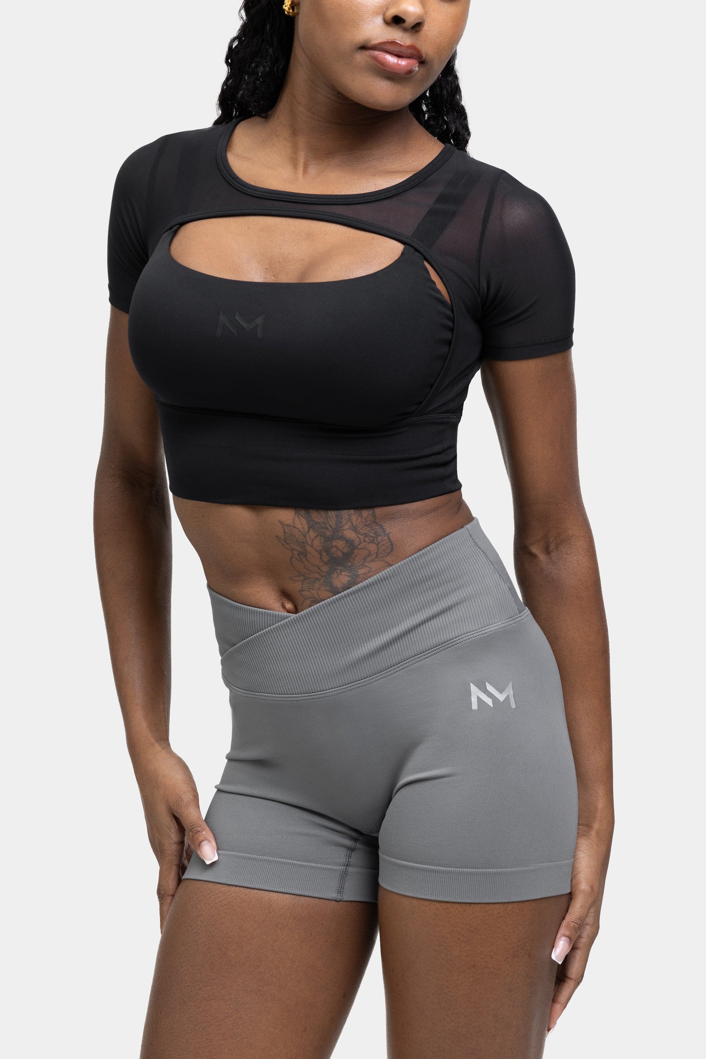 Shorts MidGrey-Short Leggings-NICK&MAX-NICK&MAX