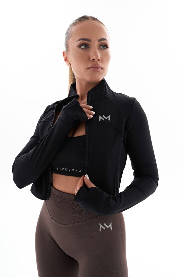 Jachetă Fitness Neagră Damă – (recomandăm o mărime mai mare) - NICK&MAX