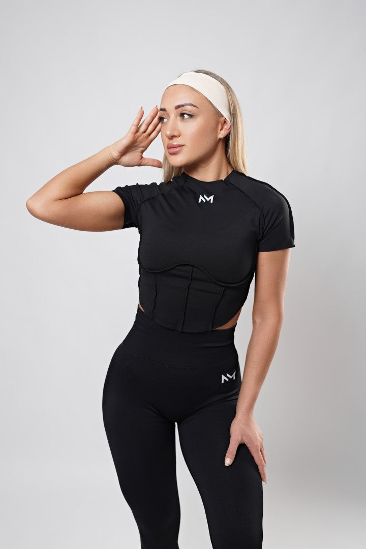 Top Lung Fitness Negru Damă – Confort și Stil Sport - NICK&MAX
