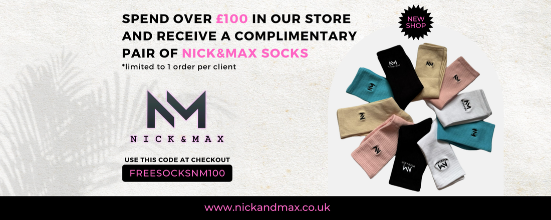 At NICK and MAX Sportswear, we're excited to reward our customers with a special offer. Spend over £100 on our premium sportswear, and you'll receive a free pair of socks! Here's how to take advantage of this fantastic deal