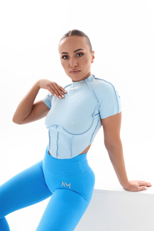 Top Fitness Albastru Deschis Damă – Confort și Stil Activ - NICK&MAX